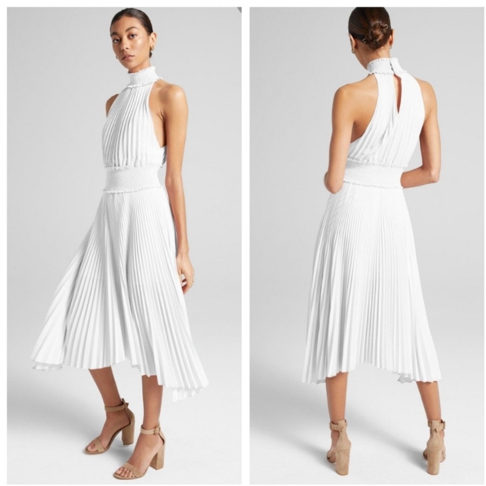 A.L.C Renzo Dress white pleated Size 2